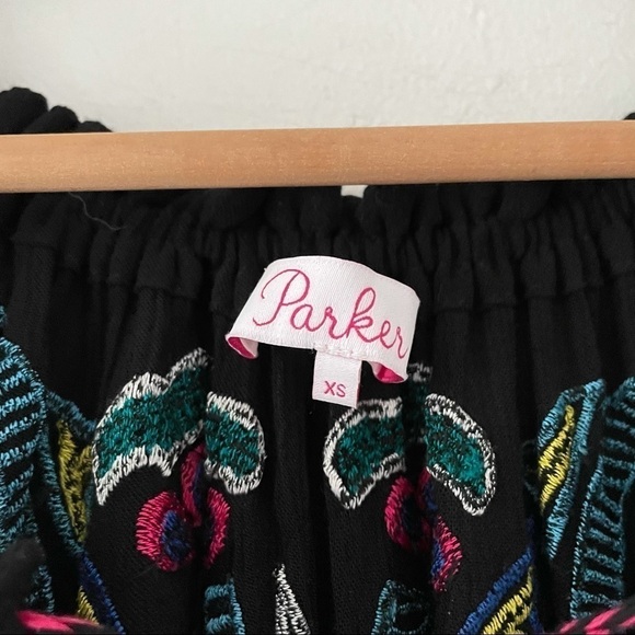 PARKER Tammy Embroidered Smocked-waist Mini Dress - Picture 7 of 8